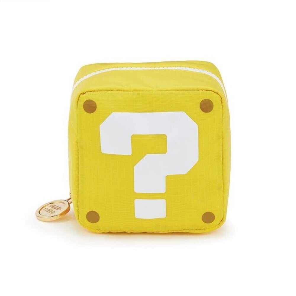 NWT LeSportsac Nintendo Super Mario Question Mark Box Cube Cosmetic Pouch